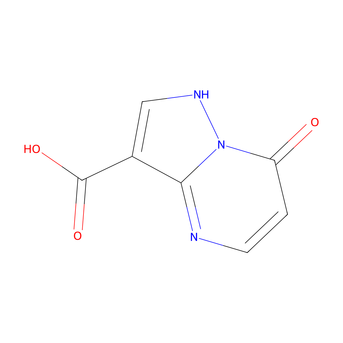7-oxo-4H,7H-pyrazolo(1,5-a)pyrimidine-3-carboxylic acid molecular structure, CAS 1378951-96-2