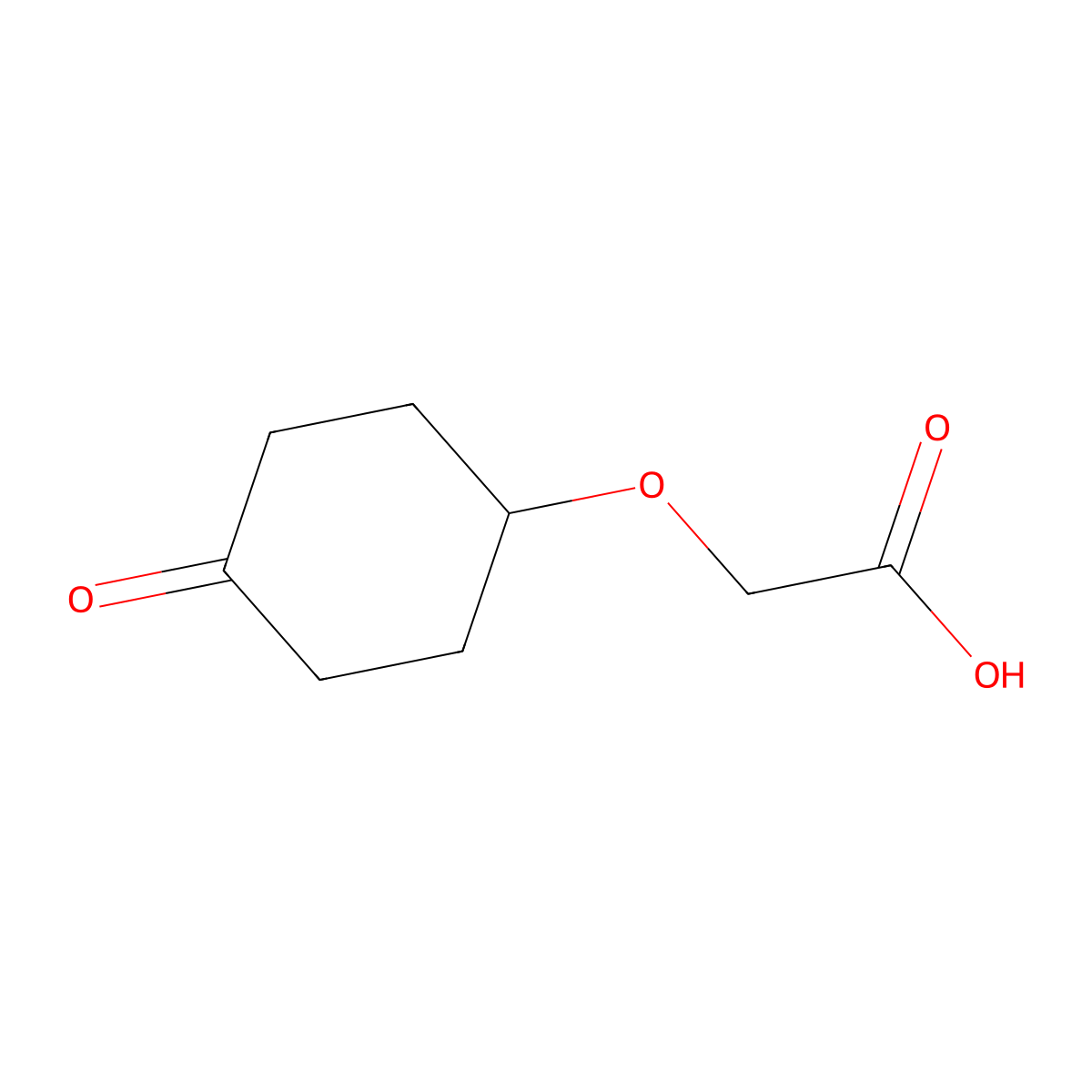 2-[(4-Oxocyclohexyl)oxy]acetic acid molecular structure, CAS 1378954-51-8