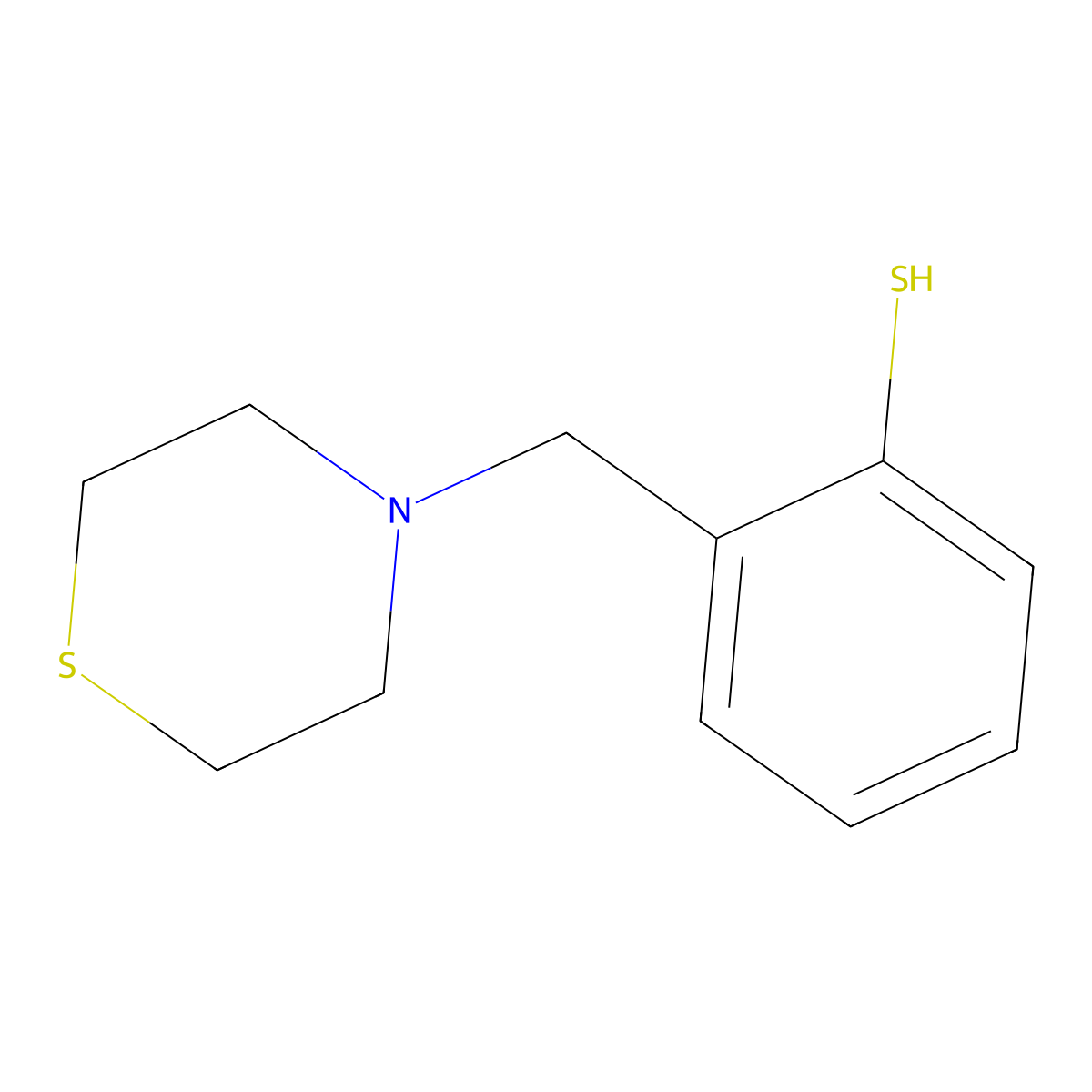2-(Thiomorpholinomethyl)benzenethiol molecular structure, CAS 1378964-01-2