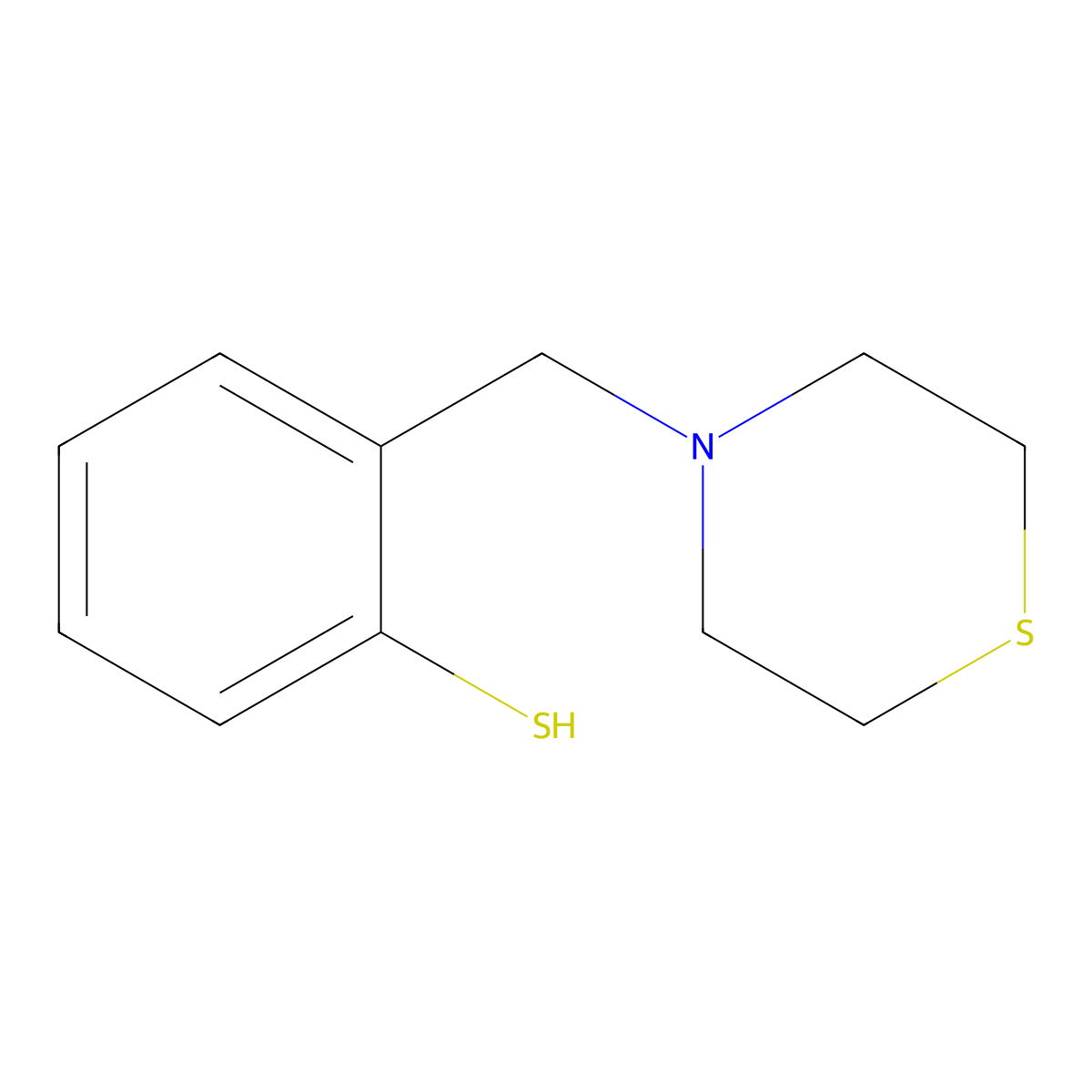 2-(Thiomorpholinomethyl)benzenethiol molecular structure, CAS 1378964-01-2