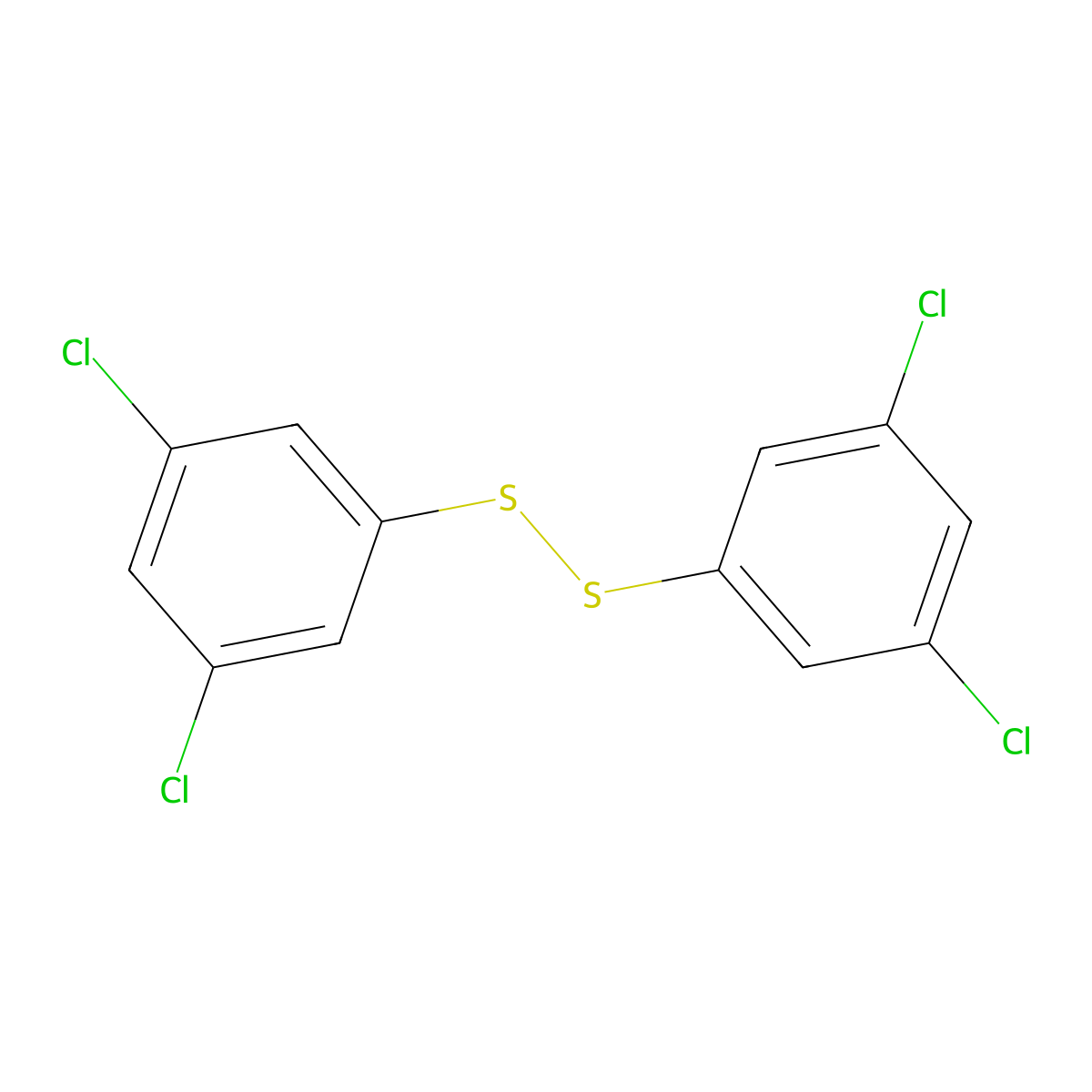 Bis(3,5-dichlorophenyl) disulfide molecular structure, CAS 137897-99-5
