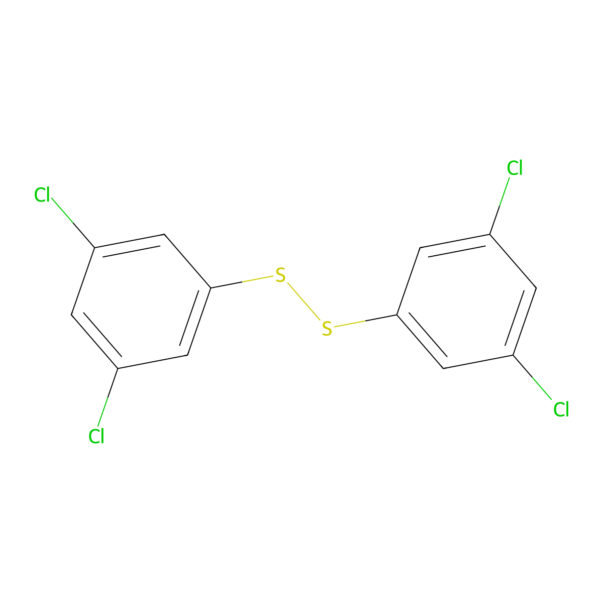 Bis(3,5-dichlorophenyl) disulfide molecular structure, CAS 137897-99-5