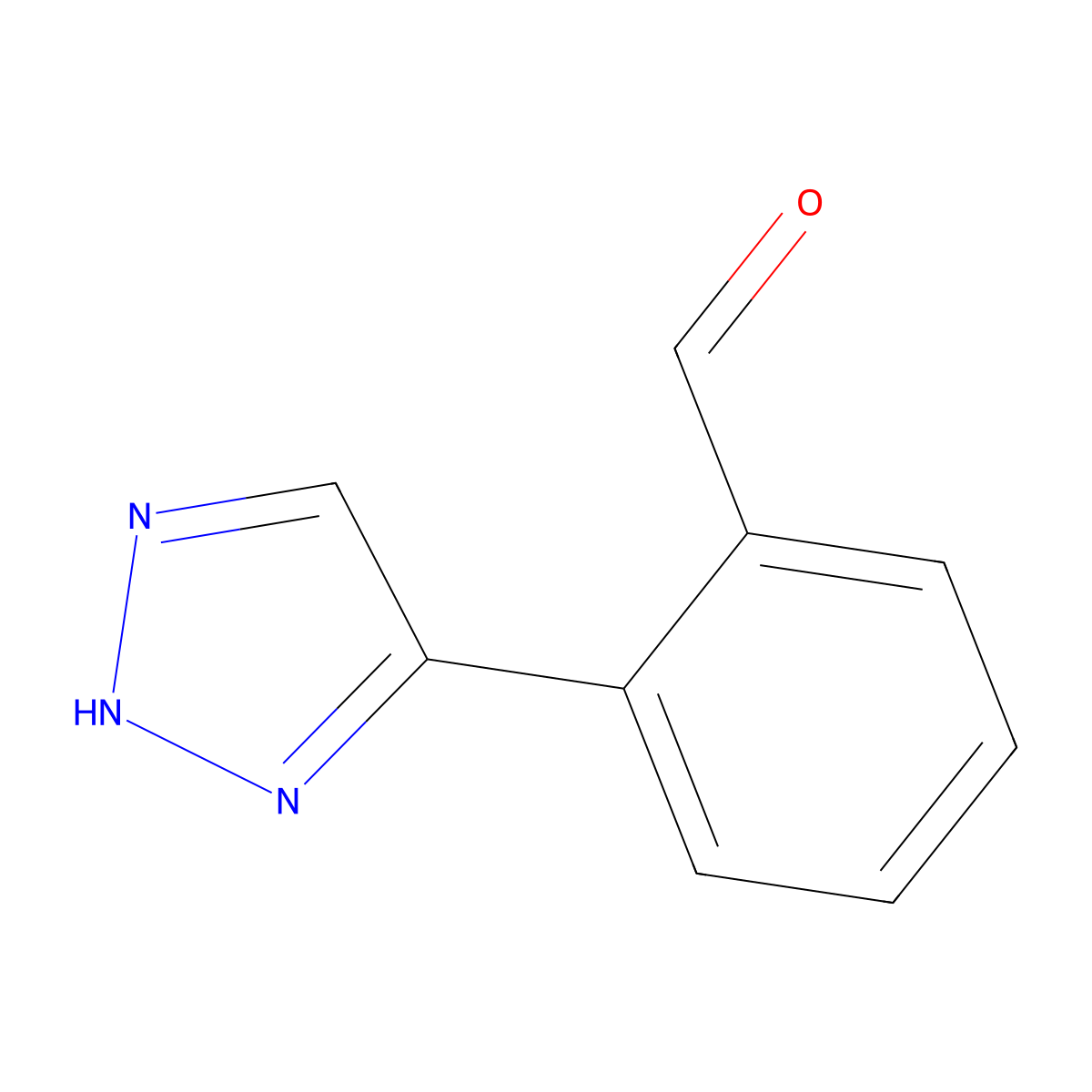 2-(1H-1,2,3-Triazol-5-yl)benzaldehyde molecular structure, CAS 1378975-95-1