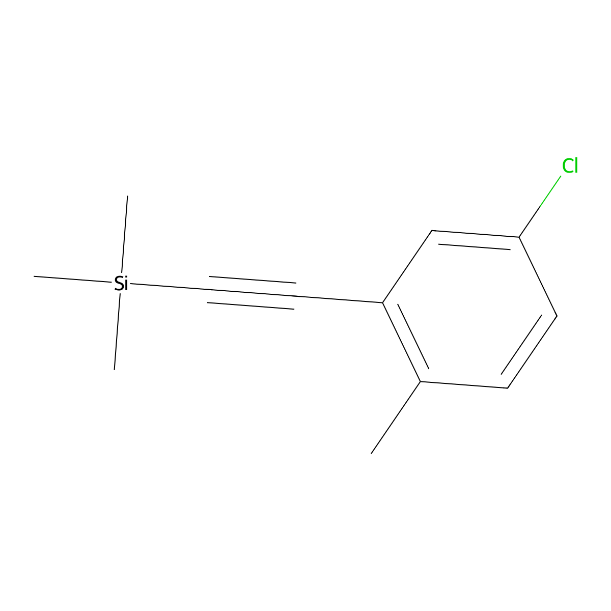 [2-(5-Chloro-2-methylphenyl)ethynyl]trimethylsilane molecular structure, CAS 1378976-83-0