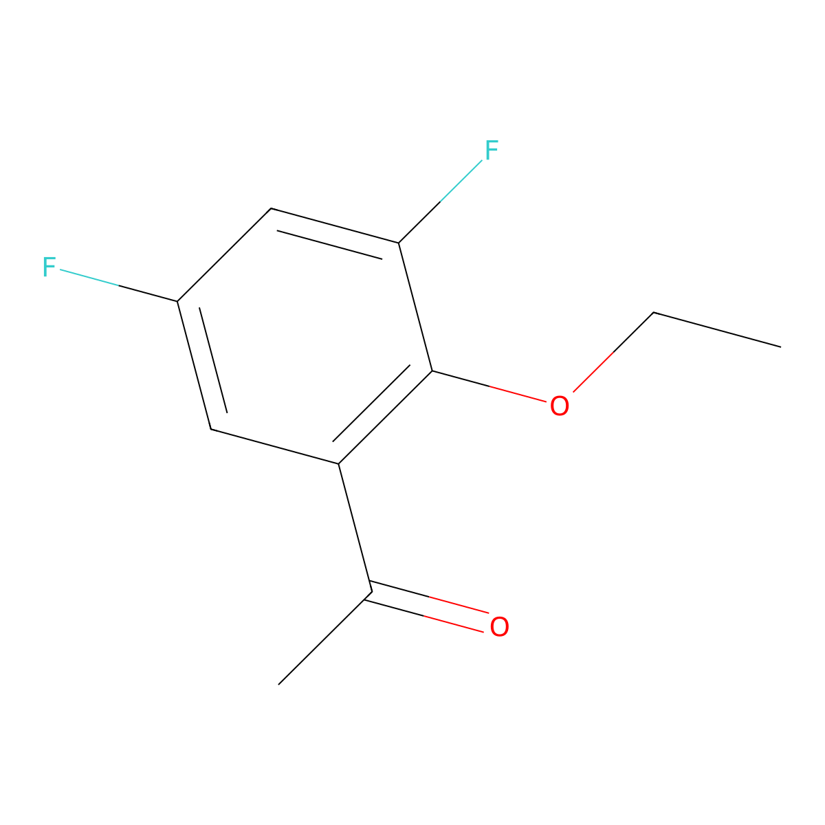 1-(2-Ethoxy-3,5-difluorophenyl)ethanone molecular structure, CAS 1378979-11-3