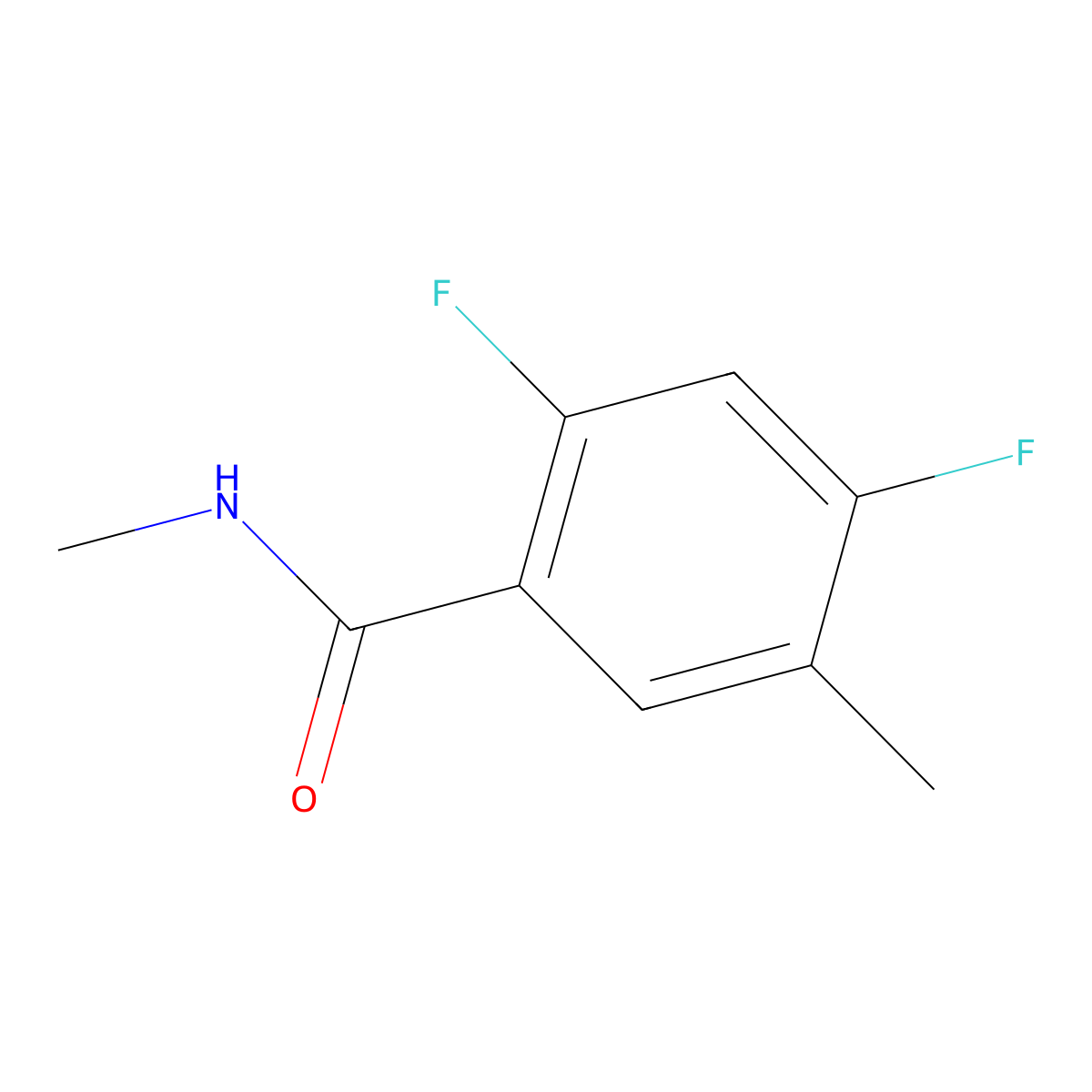 2,4-difluoro-N,5-dimethylbenzamide molecular structure, CAS 1378993-23-7