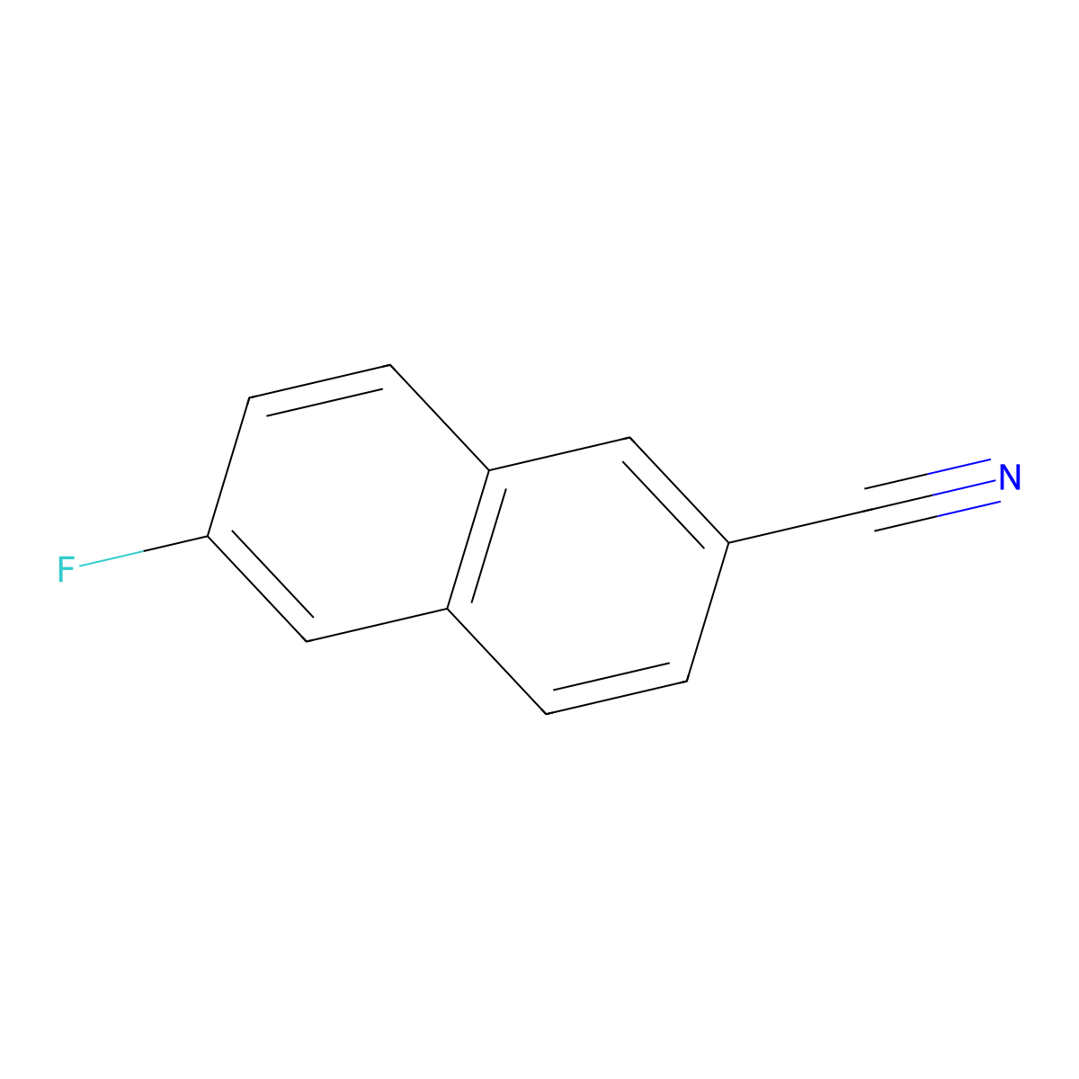 6-Fluoro-2-naphthonitrile molecular structure, CAS 13790-83-5