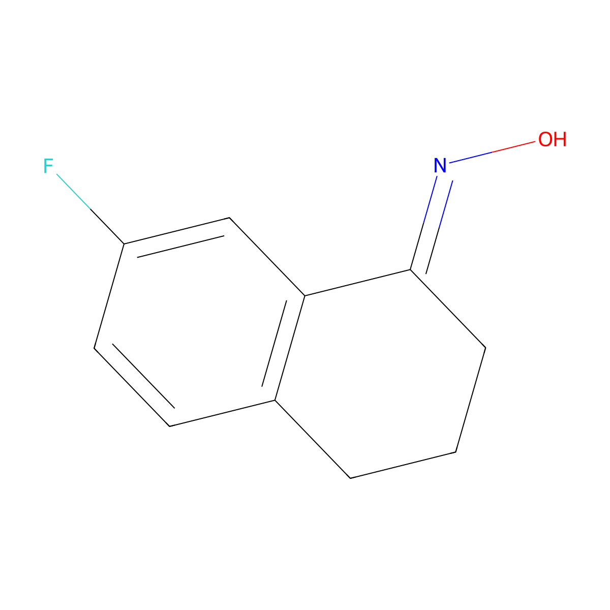 7-Fluoro-3,4-dihydronaphthalen-1(2H)-one oxime molecular structure, CAS 13790-88-0