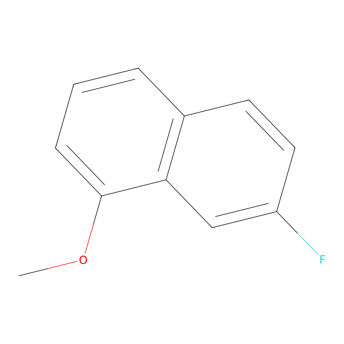 7-Fluoro-1-methoxynaphthalene molecular structure, CAS 13790-96-0