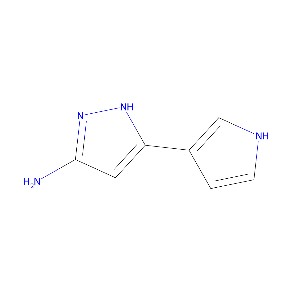 5-(1H-pyrrol-3-yl)-1H-pyrazol-3-amine molecular structure, CAS 1379001-27-0