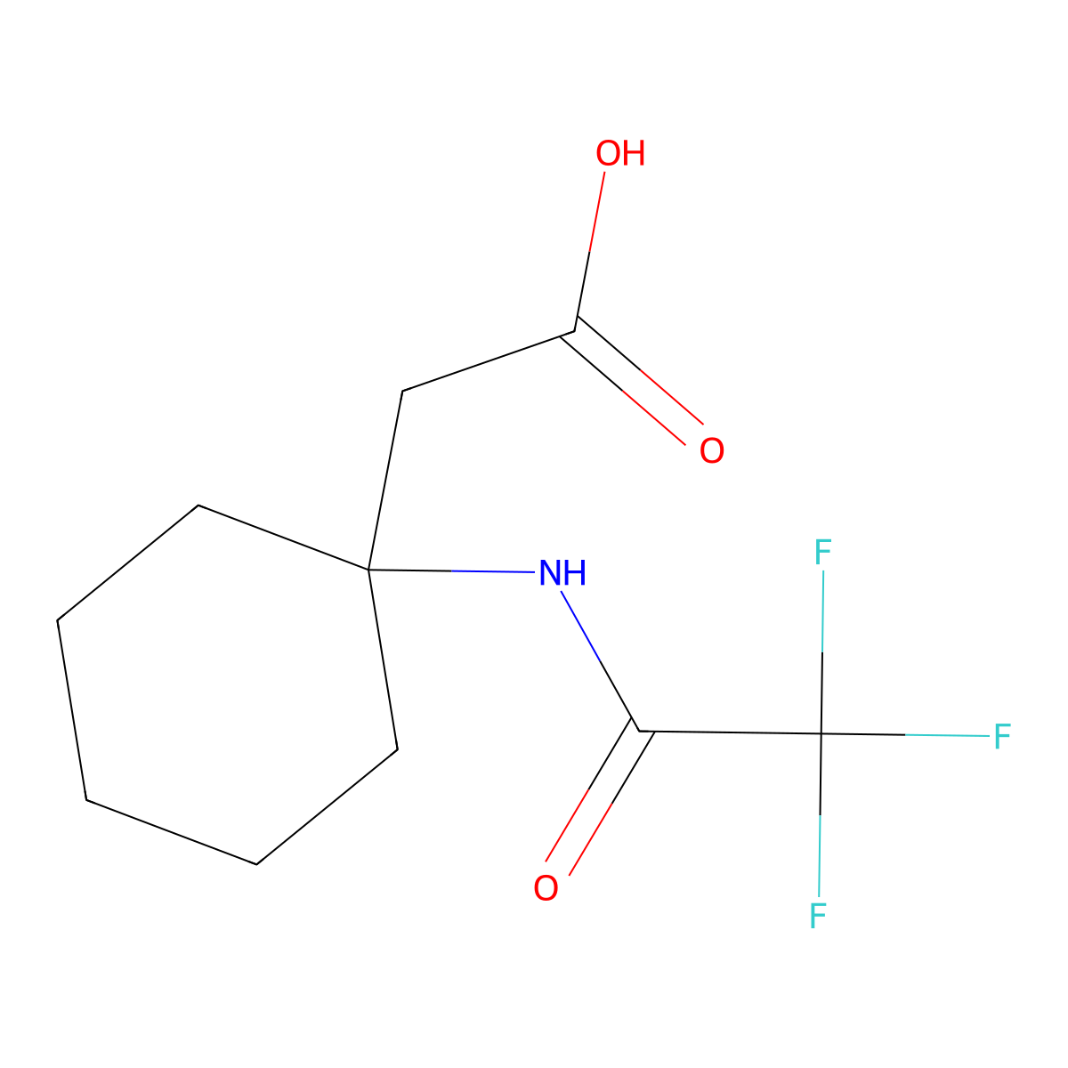 2-[1-(Trifluoroacetamido)cyclohexyl]acetic acid molecular structure, CAS 1379012-17-5