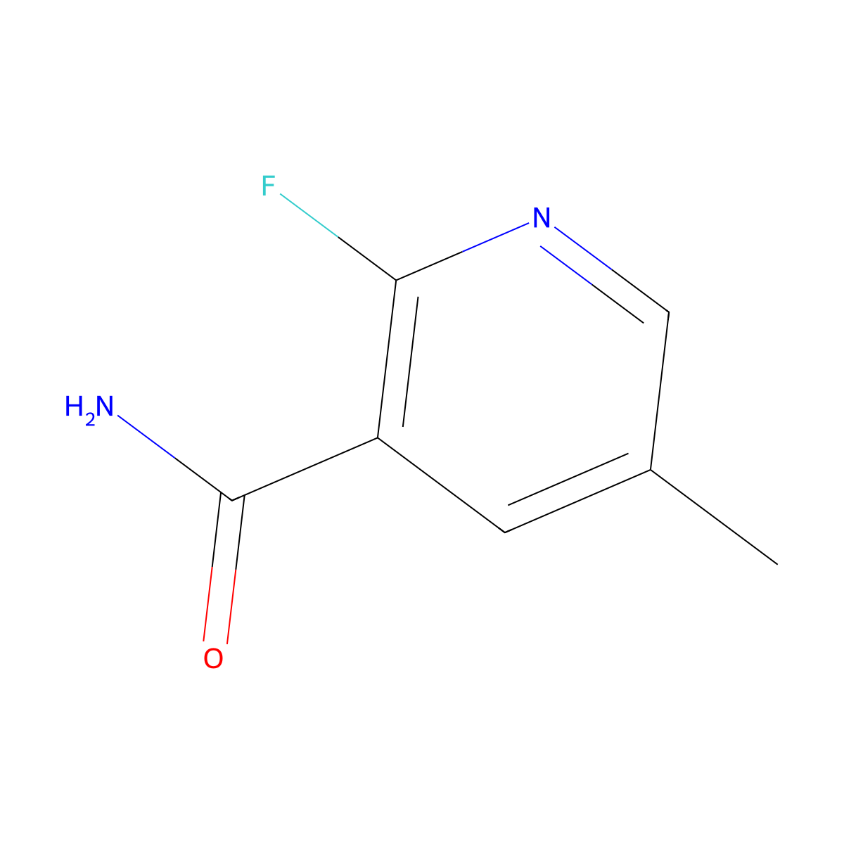 2-Fluoro-5-methylnicotinamide molecular structure, CAS 1379014-43-3