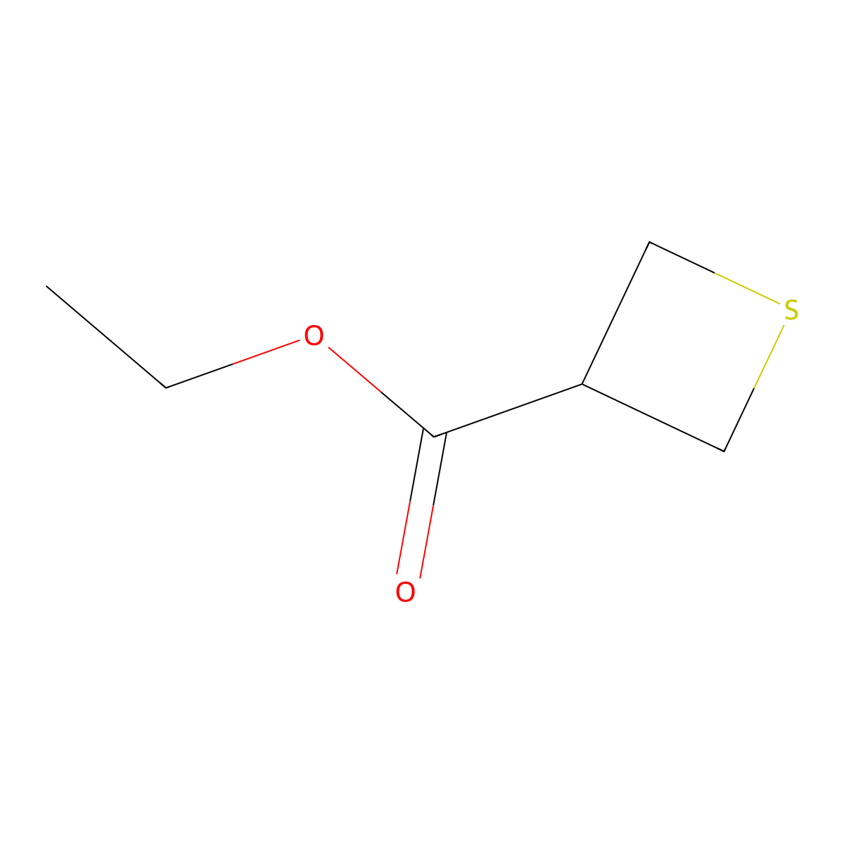 Ethyl thietane-3-carboxylate molecular structure, CAS 1379028-98-4