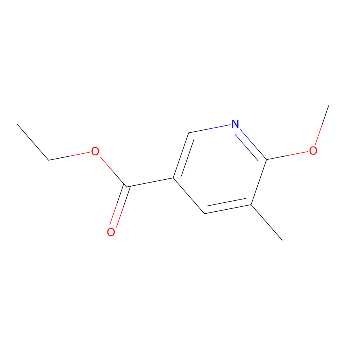 Ethyl 6-methoxy-5-methylpyridine-3-carboxylate molecular structure, CAS 1379029-12-5