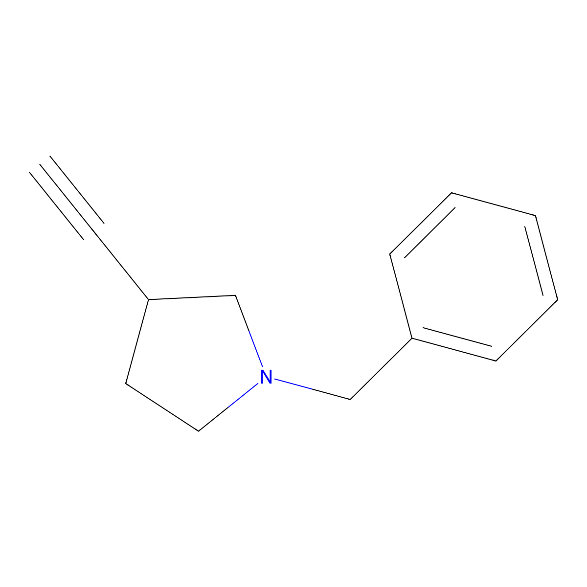 1-Benzyl-3-ethynylpyrrolidine molecular structure, CAS 1379029-24-9