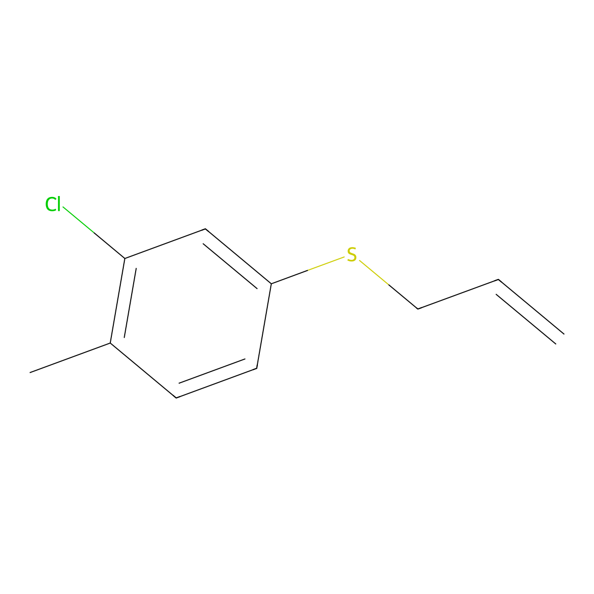 1-Allylsulfanyl-3-chloro-4-methylbenzene molecular structure, CAS 1379029-36-3