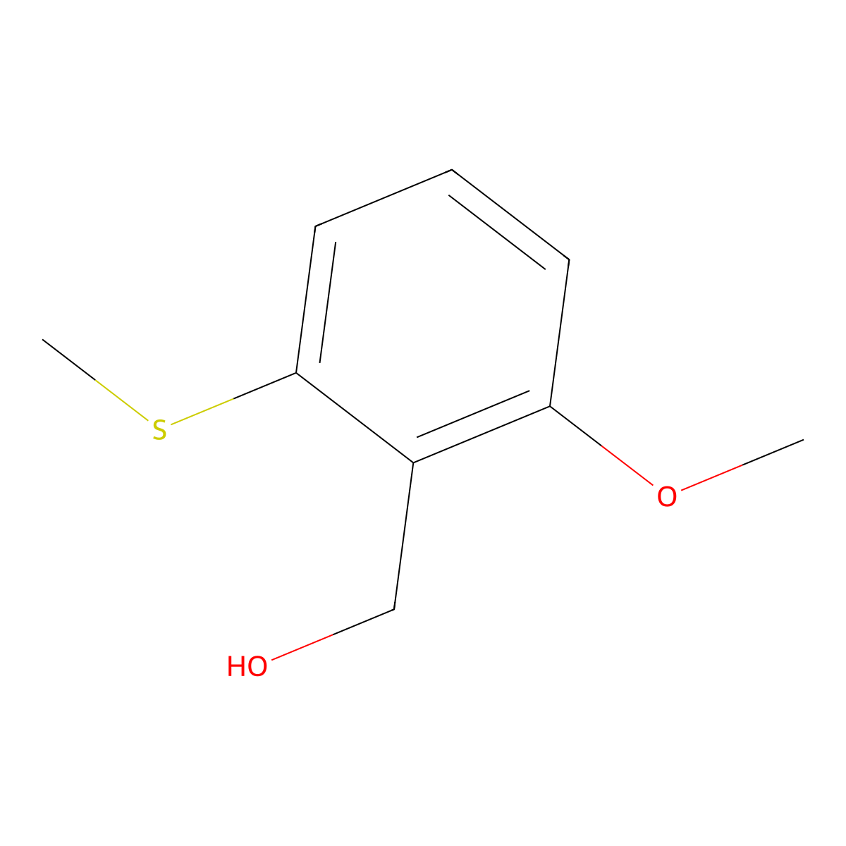 [2-Methoxy-6-(methylsulfanyl)phenyl]methanol molecular structure, CAS 1379034-44-2
