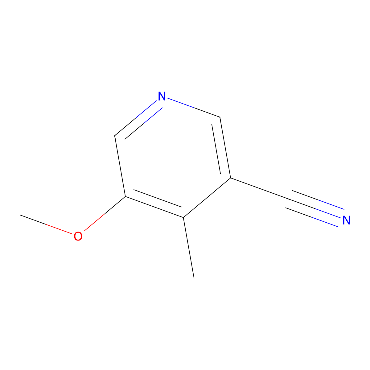 5-Methoxy-4-methylnicotinonitrile molecular structure, CAS 1379034-62-4