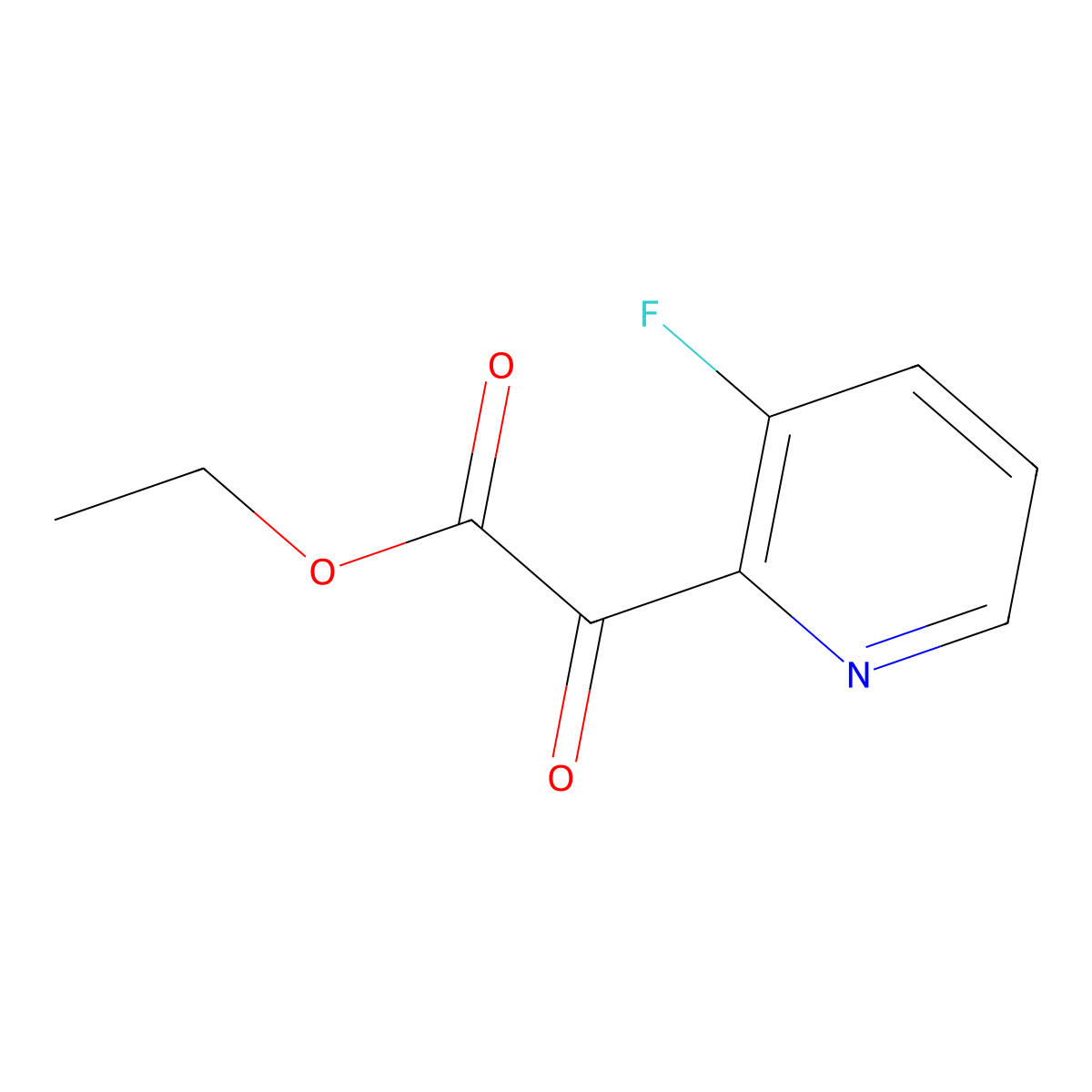 Ethyl 2-(3-fluoropyridin-2-yl)-2-oxoacetate molecular structure, CAS 1379036-98-2