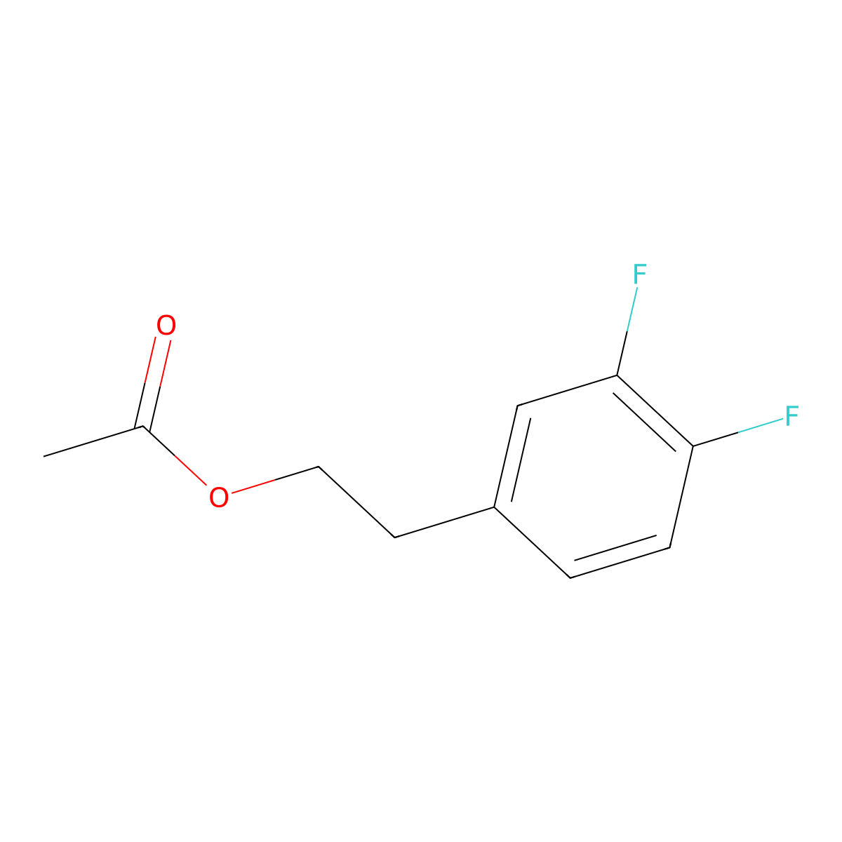 3,4-Difluorophenethyl acetate molecular structure, CAS 1379040-04-6