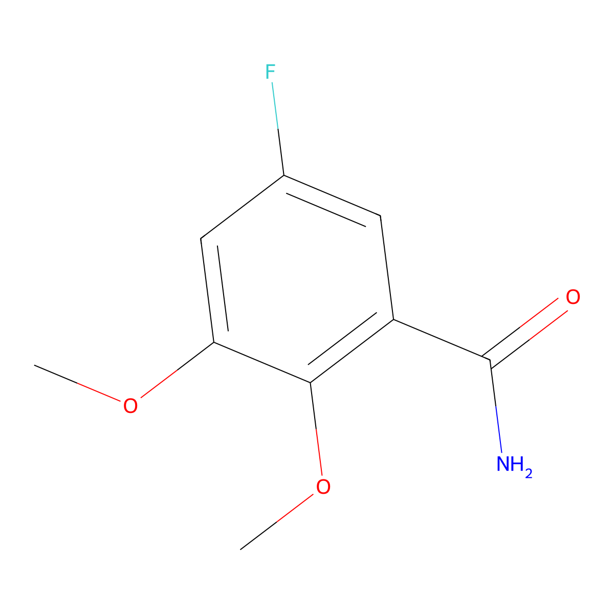 2,3-Dimethoxy-5-fluorobenzamide molecular structure, CAS 1379045-89-2