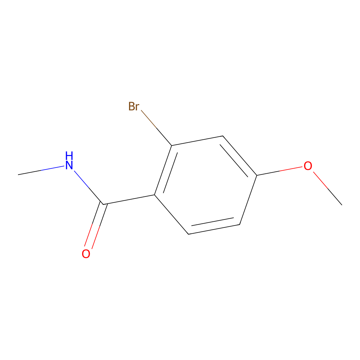 2-bromo-4-methoxy-N-methylbenzamide molecular structure, CAS 1379064-15-9