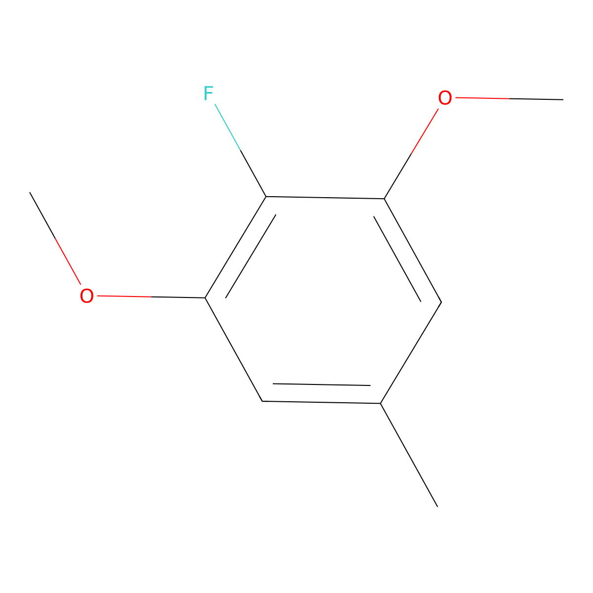 3,5-Dimethoxy-4-fluorotoluene molecular structure, CAS 1379065-96-9