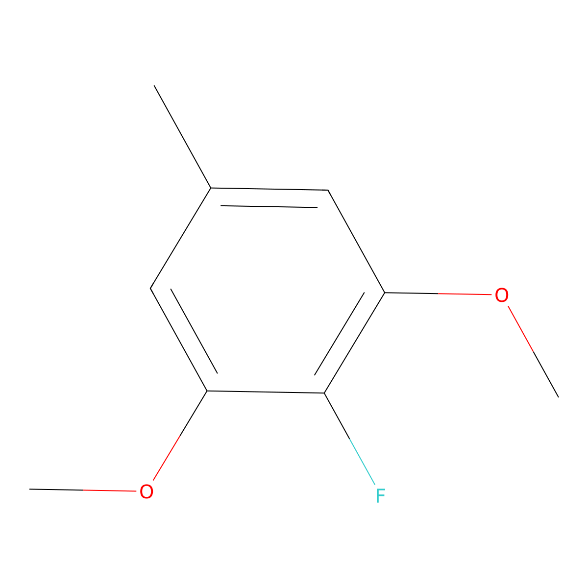 3,5-Dimethoxy-4-fluorotoluene molecular structure, CAS 1379065-96-9