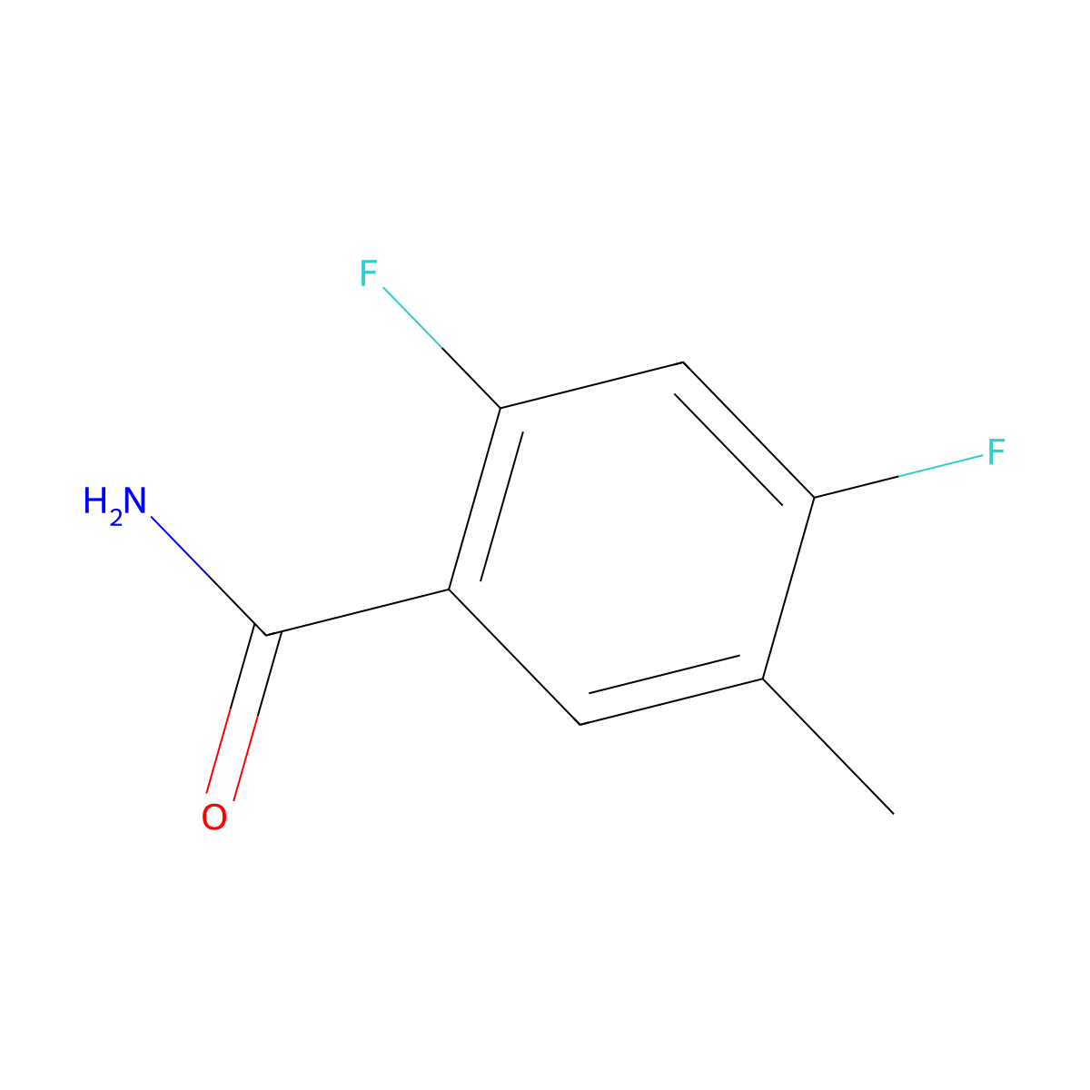 2,4-Difluoro-5-methylbenzamide molecular structure, CAS 1379078-33-7