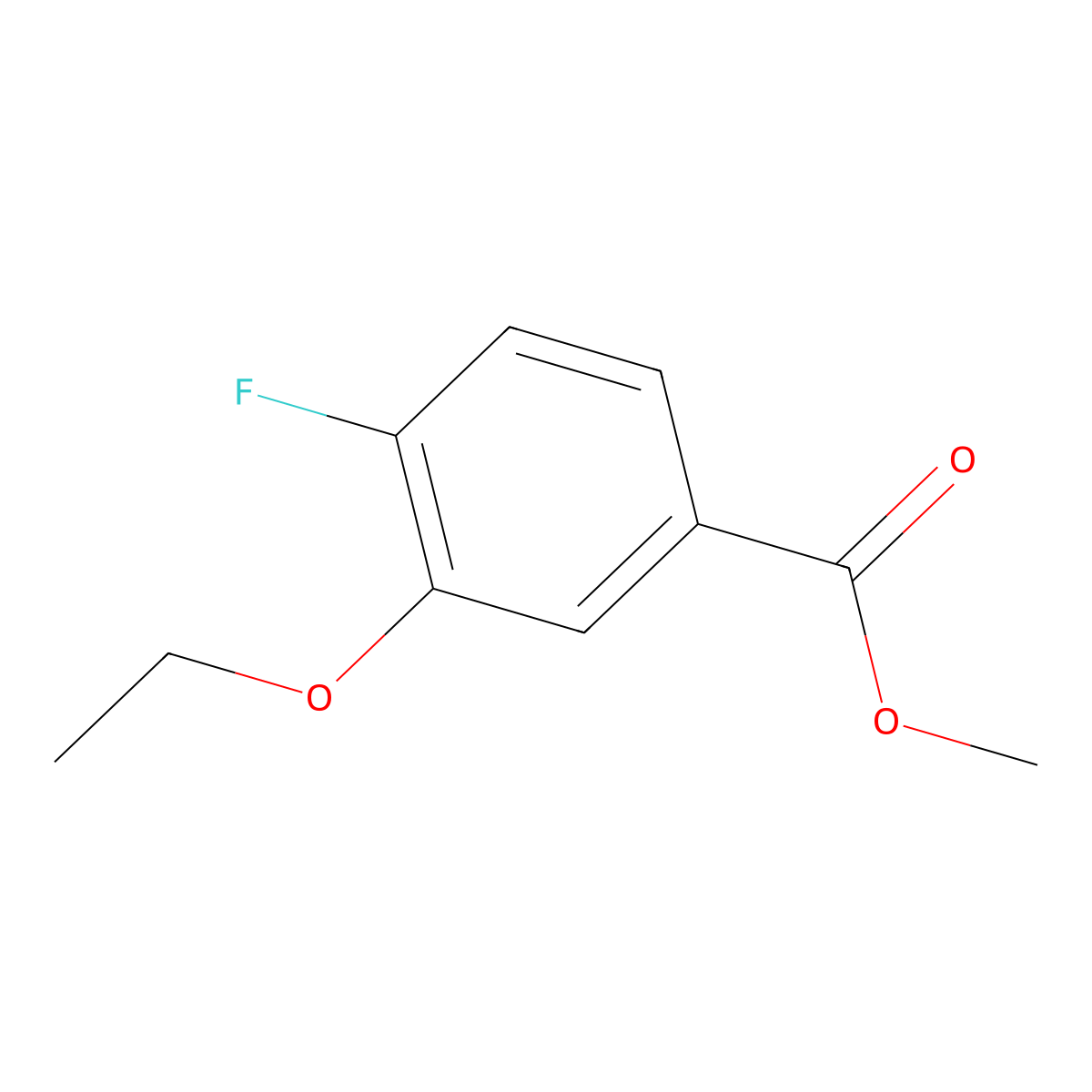 Methyl 3-ethoxy-4-fluorobenzoate molecular structure, CAS 1379078-72-4