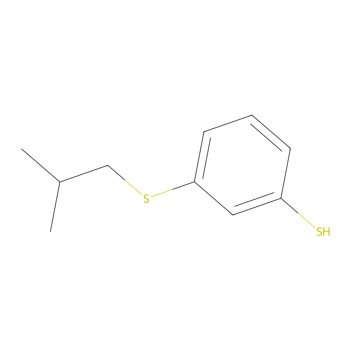 3-(Isobutylthio)benzenethiol molecular structure, CAS 1379080-28-0