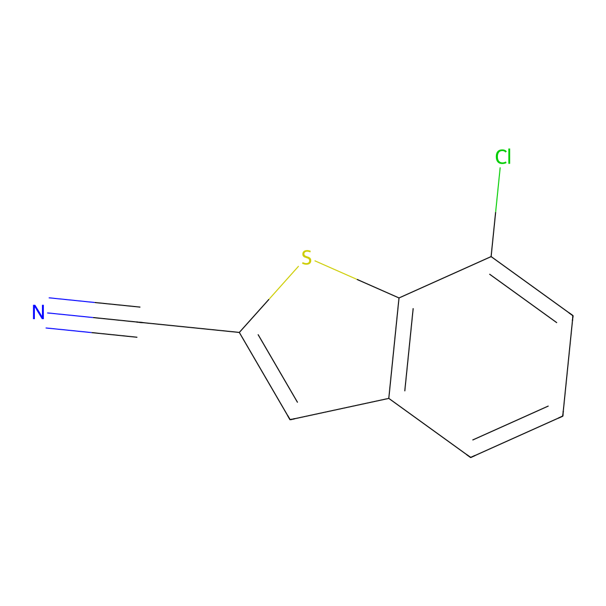 7-Chlorobenzo[b]thiophene-2-carbonitrile molecular structure, CAS 1379095-48-3