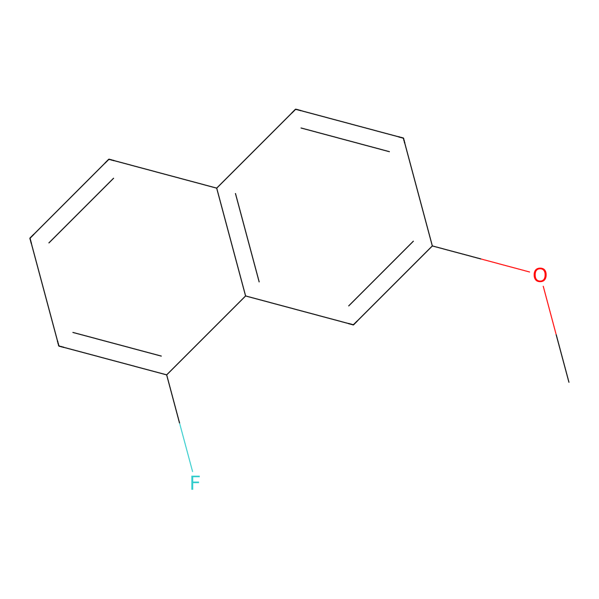 1-Fluoro-7-methoxynaphthalene molecular structure, CAS 13791-03-2