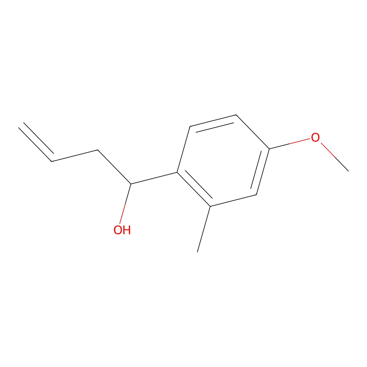 4-(4-Methoxy-2-methylphenyl)-1-buten-4-ol molecular structure, CAS 1379105-36-8
