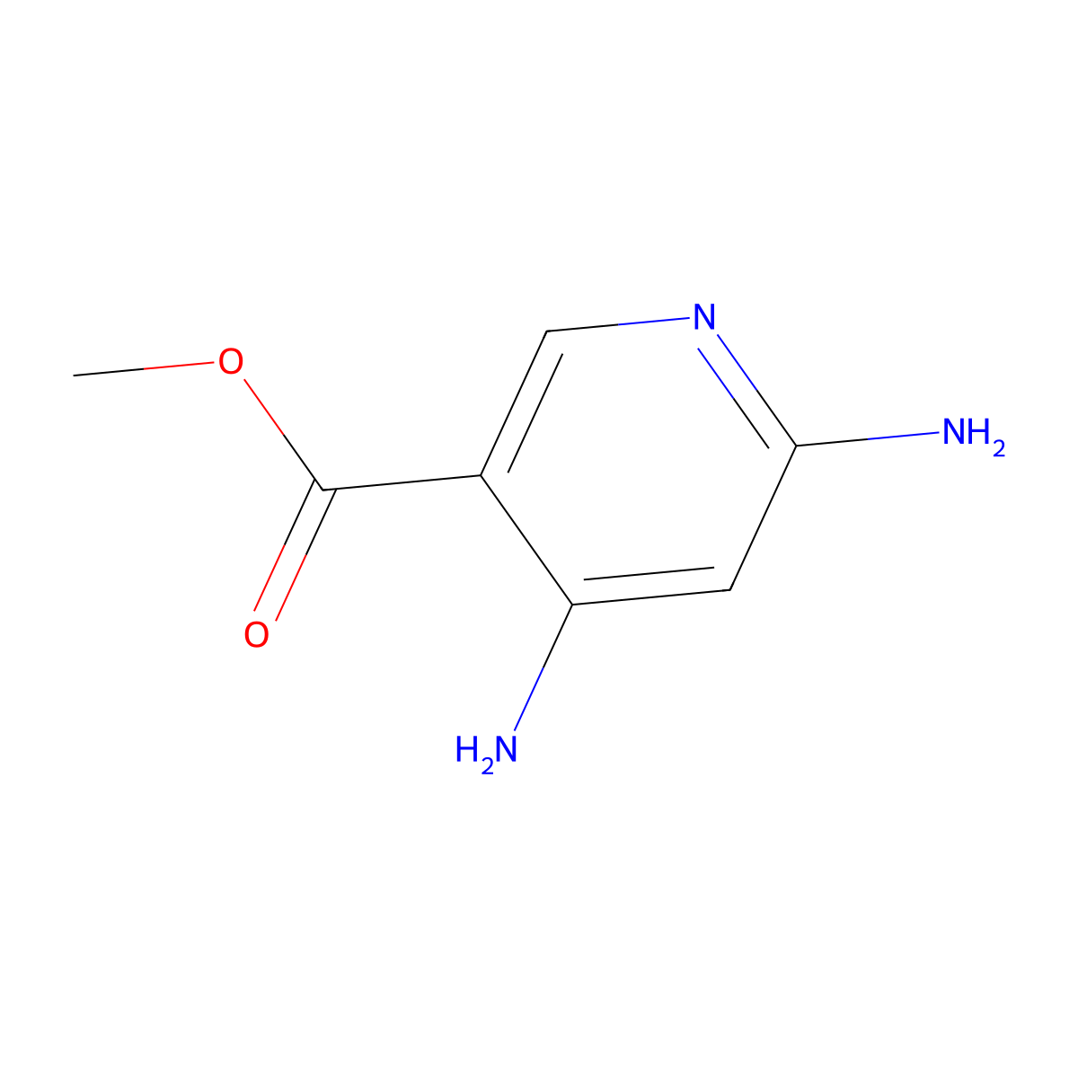 Methyl 4,6-diaminonicotinate molecular structure, CAS 1379106-14-5
