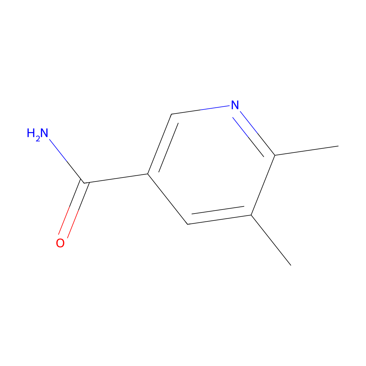5,6-Dimethylpyridine-3-carboxamide molecular structure, CAS 1379108-53-8