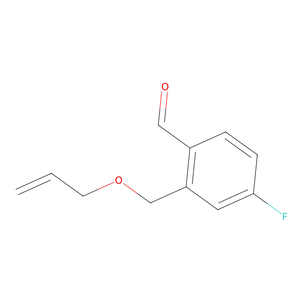2-[(Allyloxy)methyl]-4-fluorobenzaldehyde molecular structure, CAS 1379108-86-7