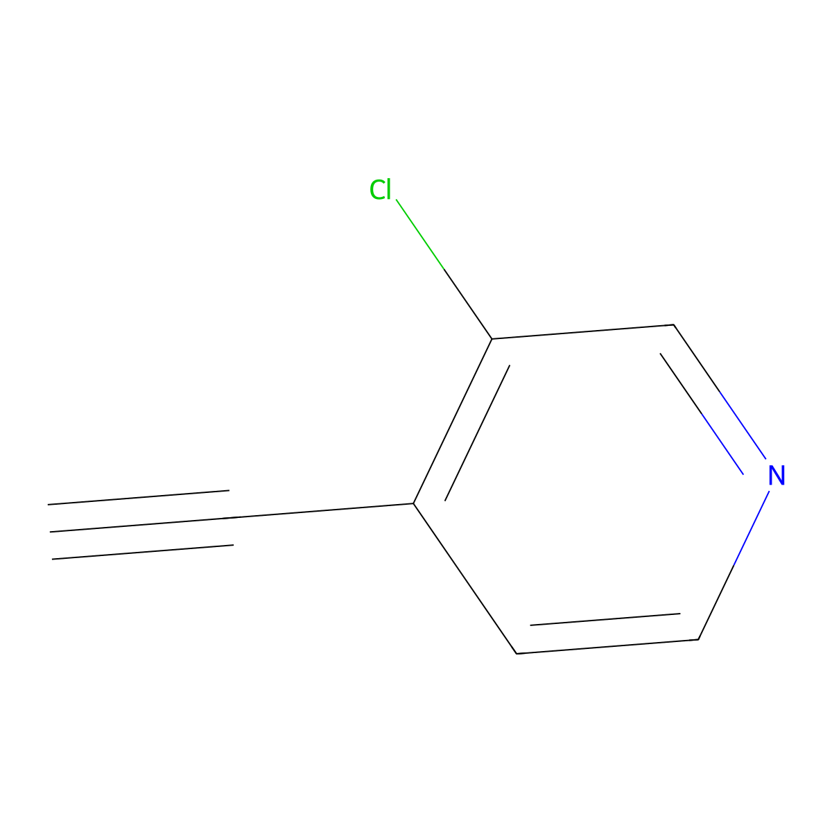 3-Chloro-4-ethynylpyridine molecular structure, CAS 1379109-40-6