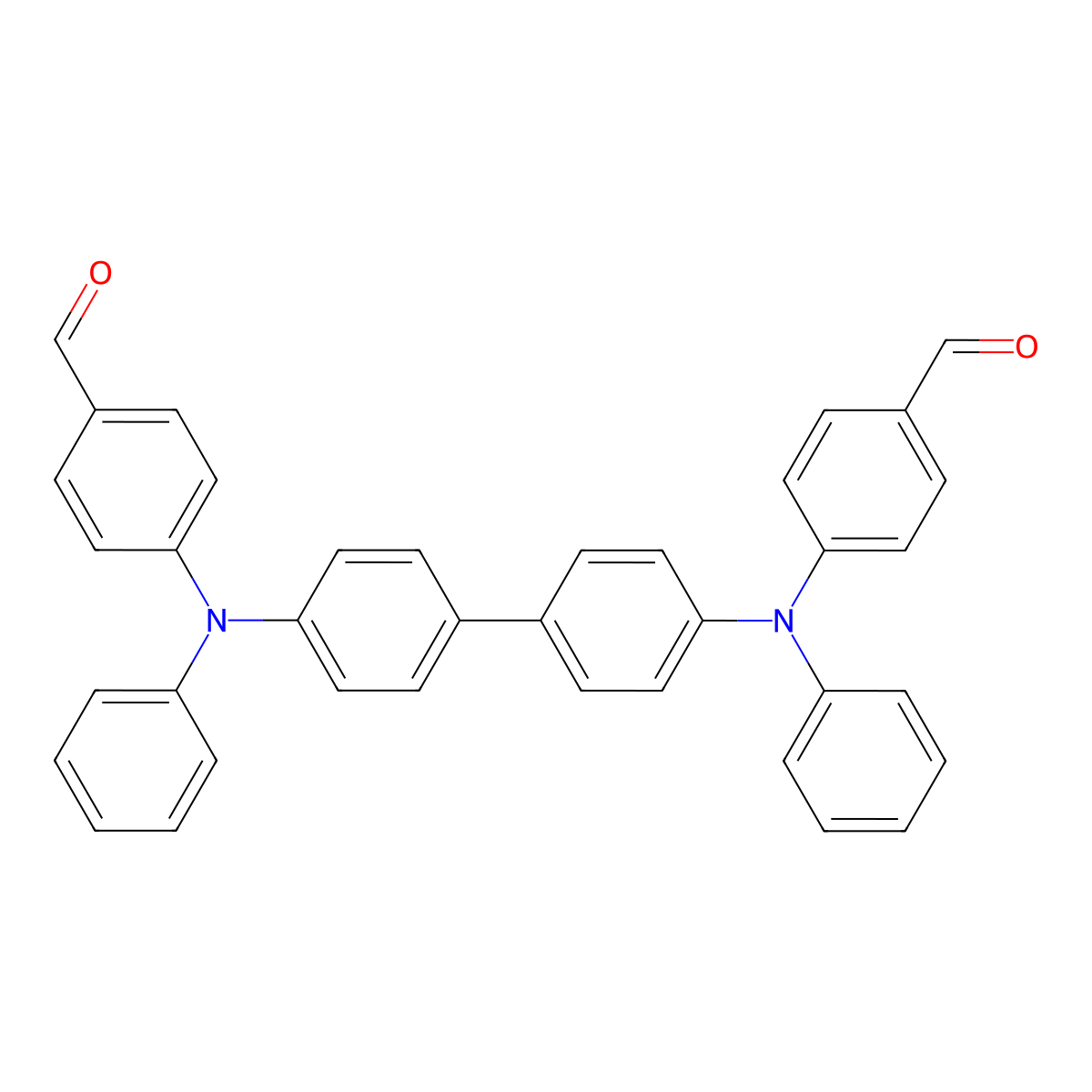 N,N'-Bis(4-formylphenyl)-N,N'-diphenylbenzidine molecular structure, CAS 137911-28-5