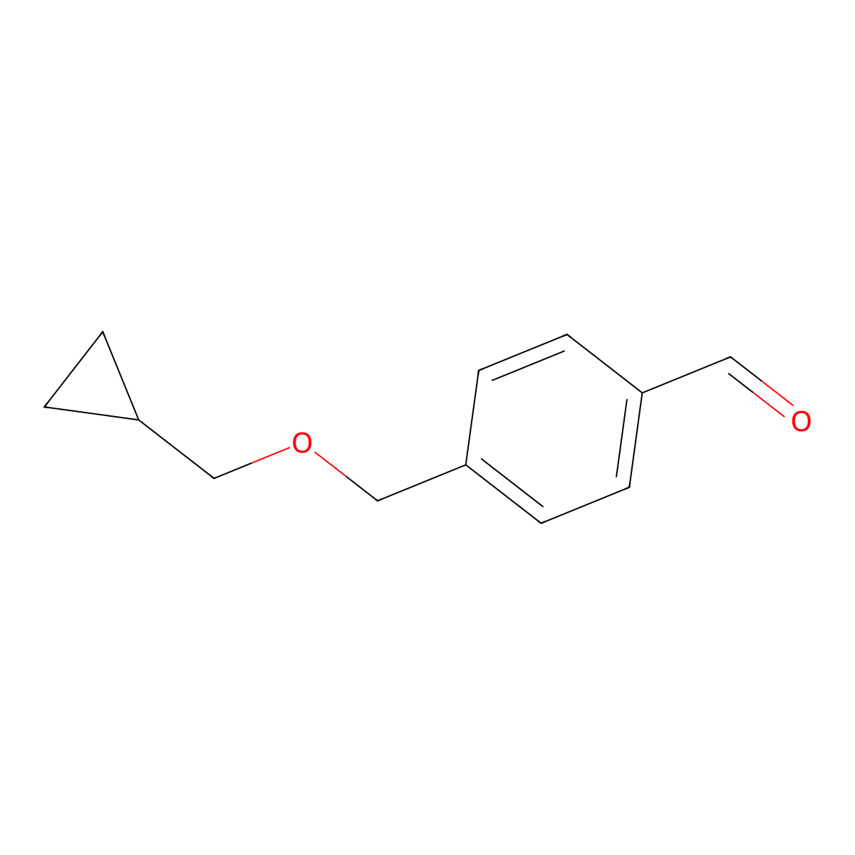 4-[(Cyclopropanemethoxy)methyl]benzaldehyde molecular structure, CAS 1379110-73-2