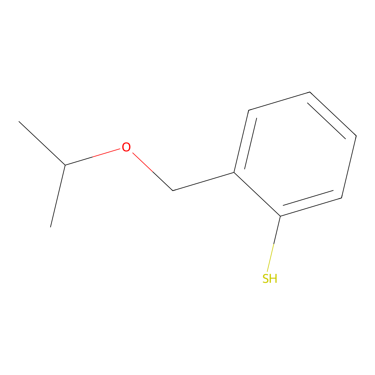 2-[(iso-Propyloxy)methyl]thiophenol molecular structure, CAS 1379110-83-4