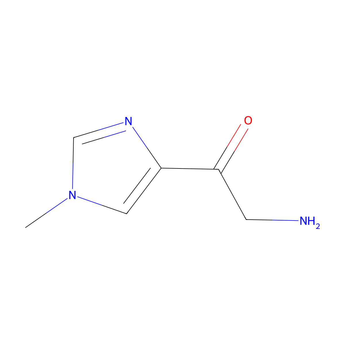 2-amino-1-(1-methyl-1H-imidazol-4-yl)ethan-1-one molecular structure, CAS 1379148-74-9