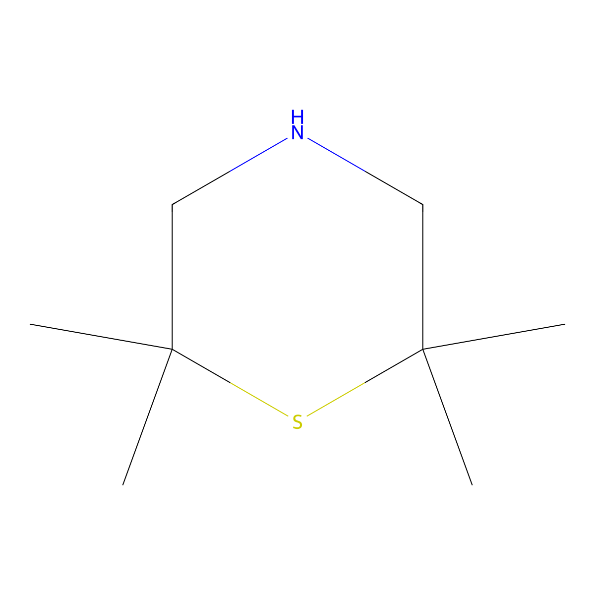 2,2,6,6-Tetramethylthiomorpholine molecular structure, CAS 1379149-06-0