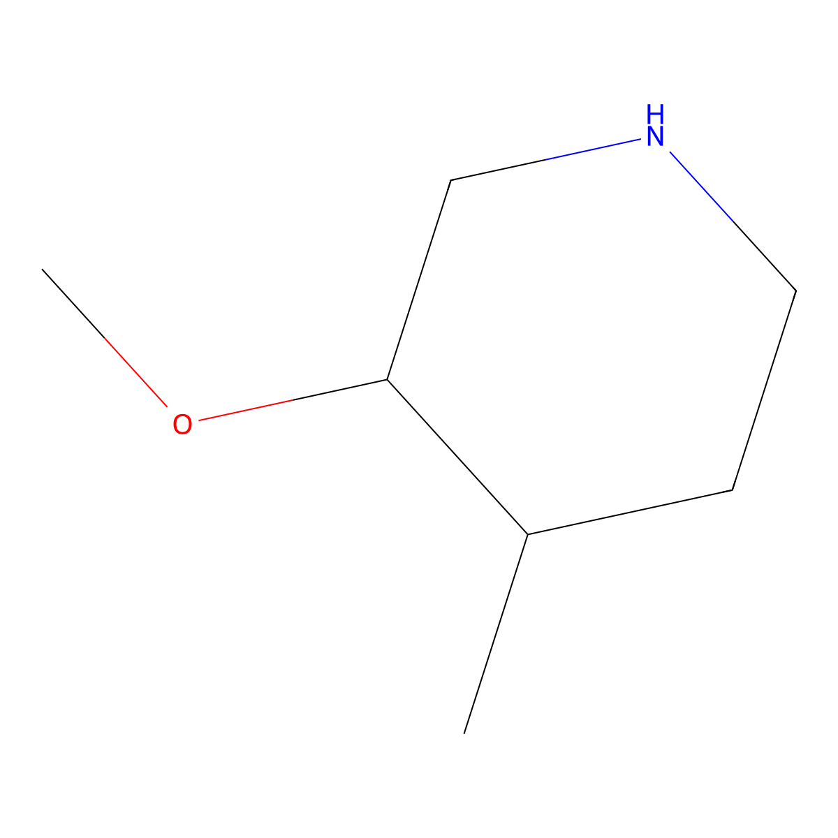 3-Methoxy-4-methylpiperidine molecular structure, CAS 1379149-07-1