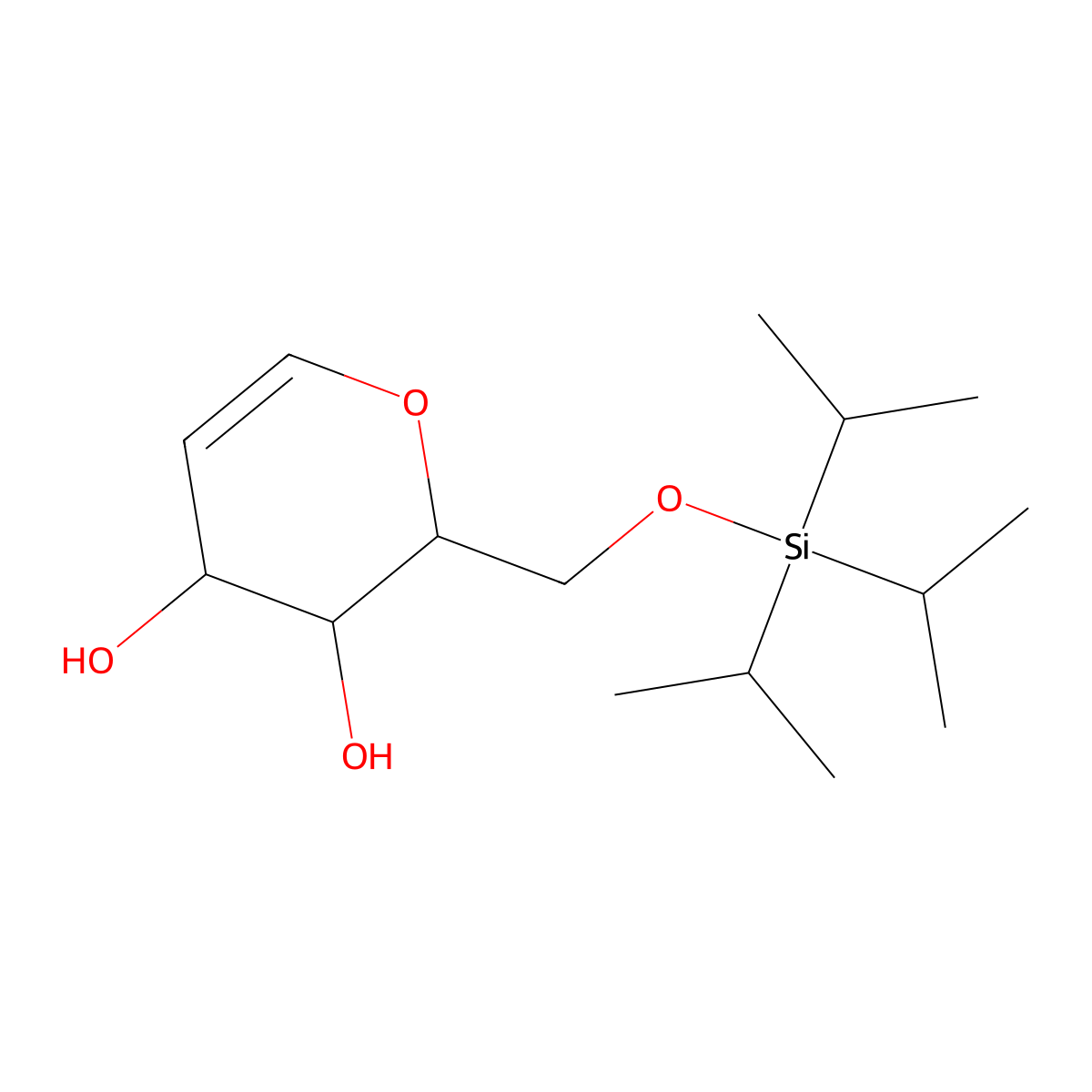6-O-(Triisopropylsilyl)-D-glucal molecular structure, CAS 137915-37-8
