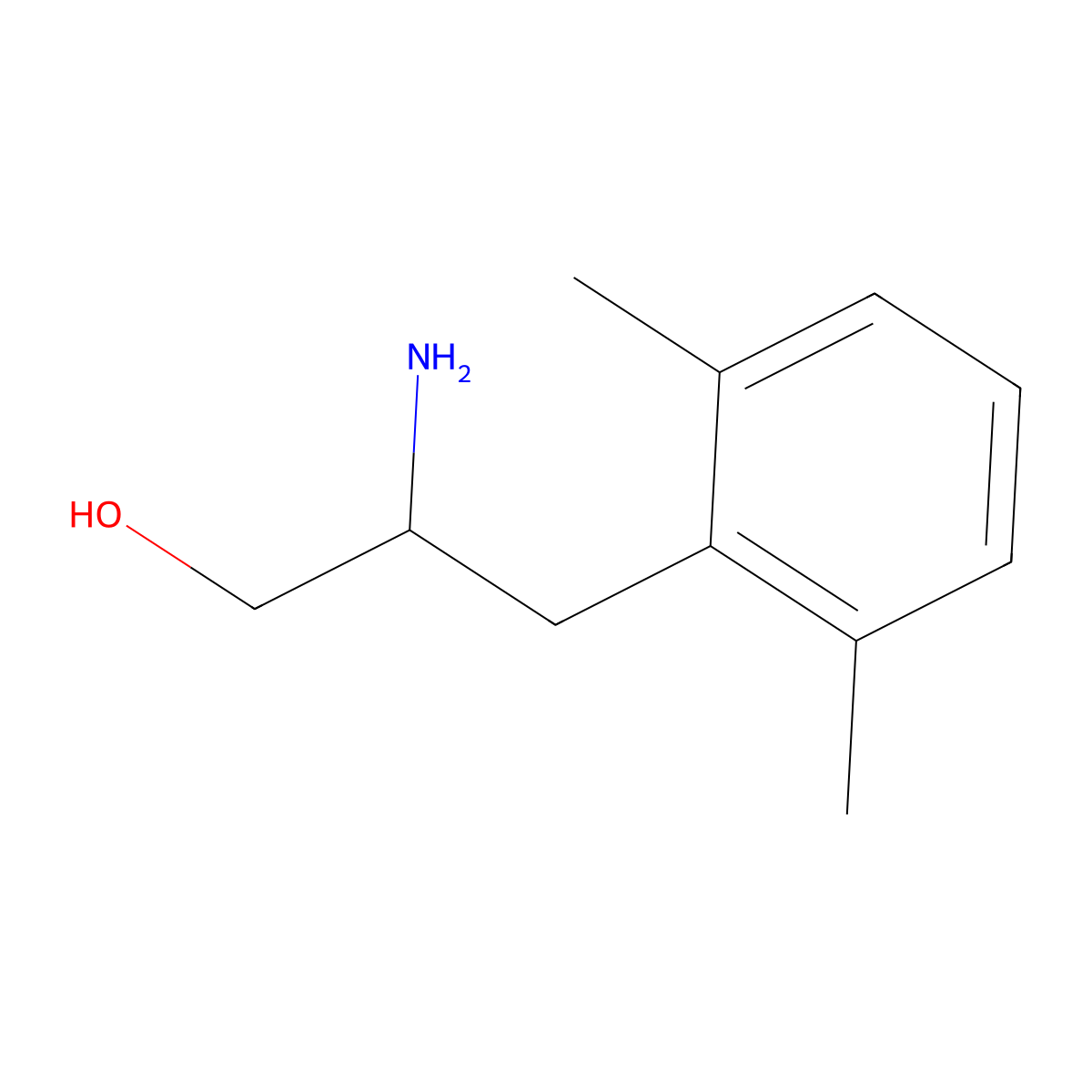 2-Amino-3-(2,6-dimethylphenyl)propan-1-ol molecular structure, CAS 1379150-32-9