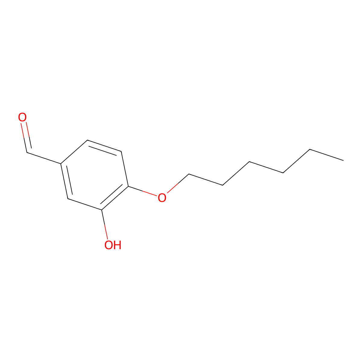 4-(Hexyloxy)-3-hydroxybenzaldehyde molecular structure, CAS 137916-68-8