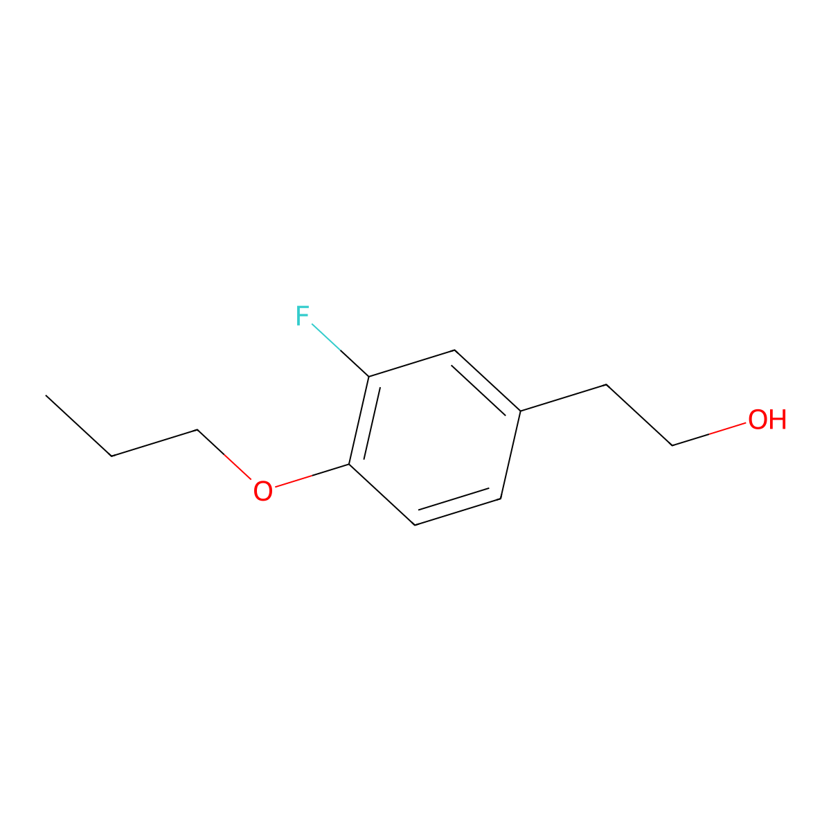 2-(3-Fluoro-4-propoxyphenyl)ethanol molecular structure, CAS 1379162-48-7