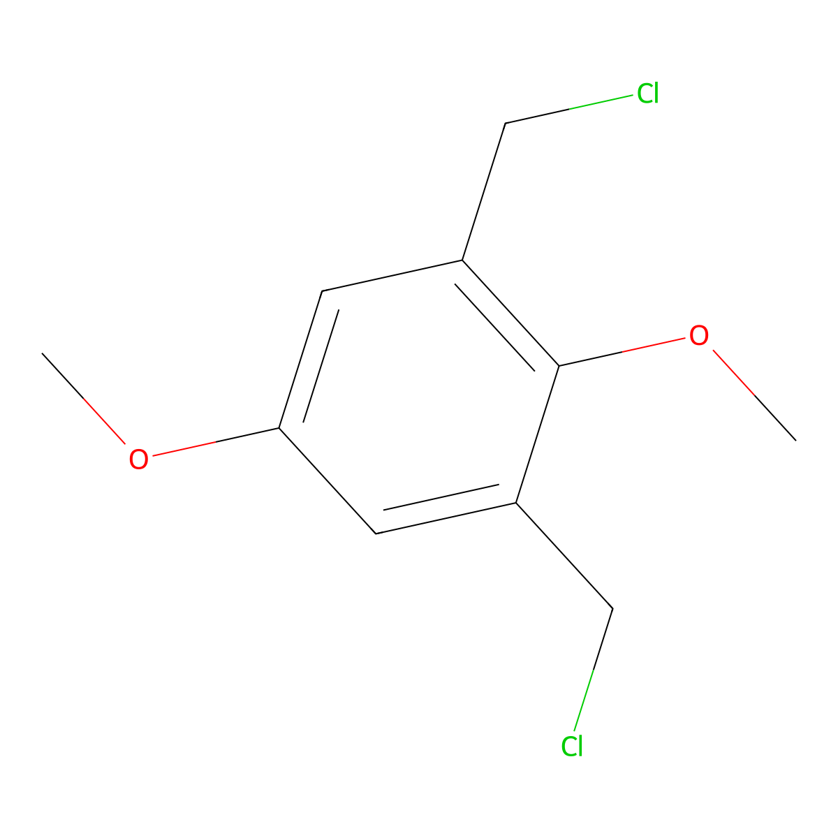 2,6-Bis(chloromethyl)-1,4-dimethoxybenzene molecular structure, CAS 1379163-23-1