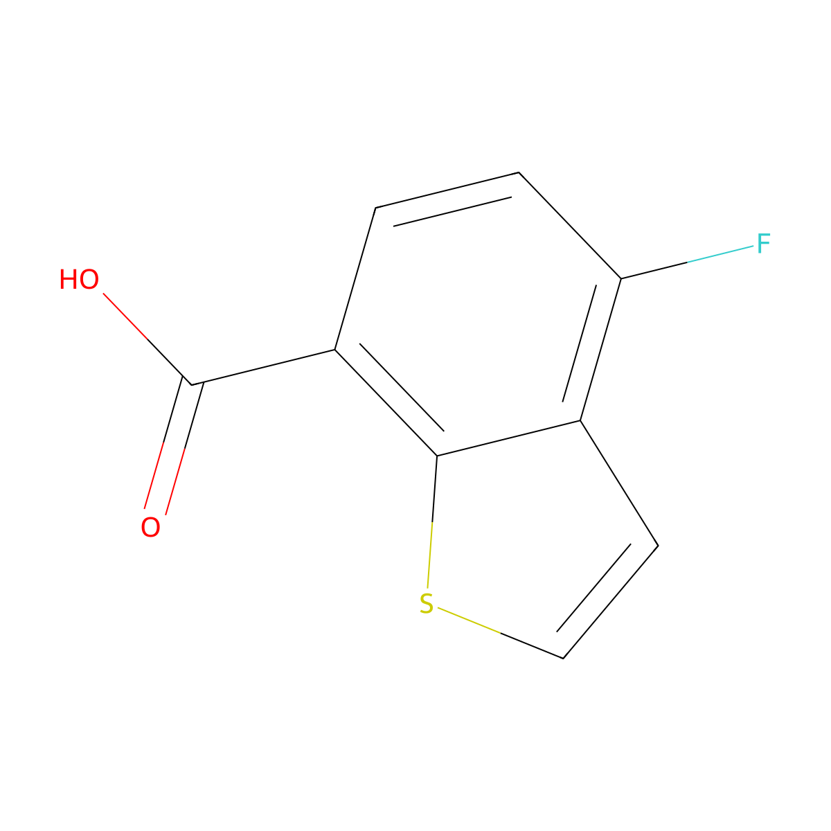 4-Fluorobenzo[b]thiophene-7-carboxylic acid molecular structure, CAS 1379164-23-4